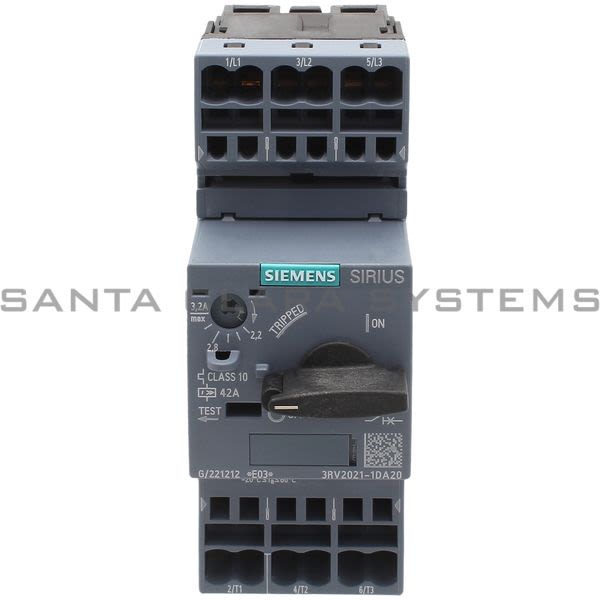 Siemens 3RV2021-1DA20 Motor Starter Protector | Sirius | 3RV2021-1DA20 Product Image