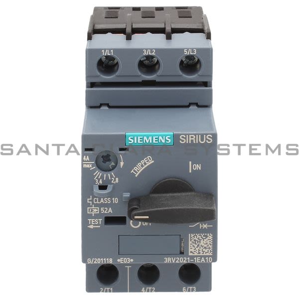 Siemens 3RV2021-1EA10 Motor Starter Protector | Sirius | 3RV2021-1EA10 Product Image