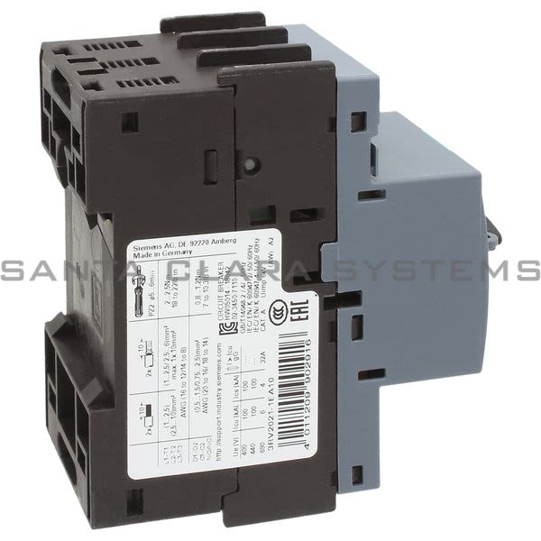 Siemens 3RV2021-1EA10 Motor Starter Protector | Sirius | 3RV2021-1EA10 Product Image