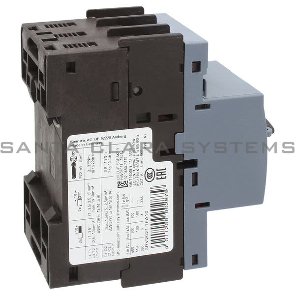 Siemens 3RV2021-1FA10 Motor Starter Protector | Sirius | 3RV2021-1FA10 Product Image