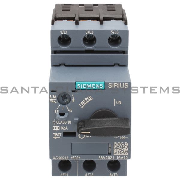 Siemens 3RV2021-1GA10 Motor Starter Protector | Sirius | 3RV2021-1GA10 Product Image