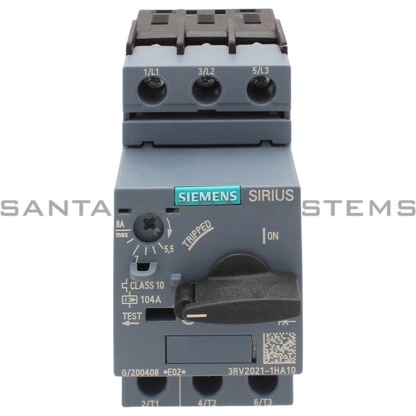 Siemens 3RV2021-1HA10 Motor Starter Protector | Sirius | 3RV2021-1HA10 Product Image