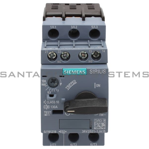 Siemens 3RV2021-1JA15 Motor Starter Protector | 3RV2021-1JA15 Product Image