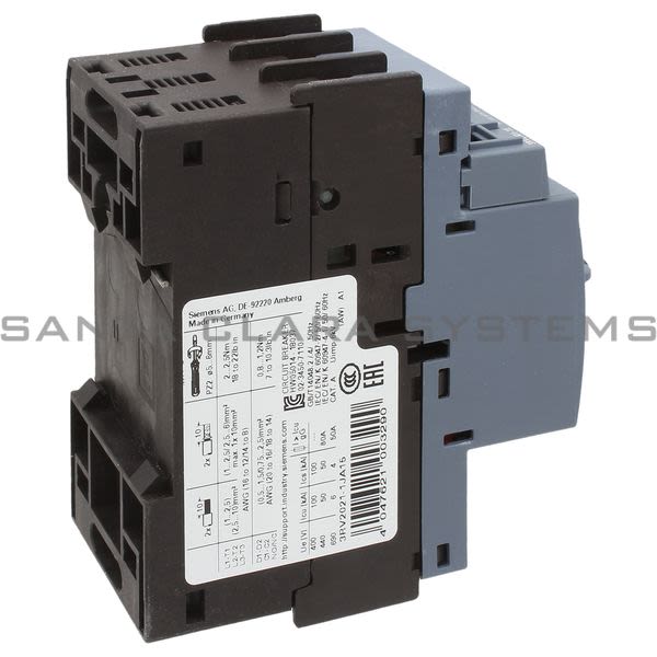 Siemens 3RV2021-1JA15 Motor Starter Protector | 3RV2021-1JA15 Product Image
