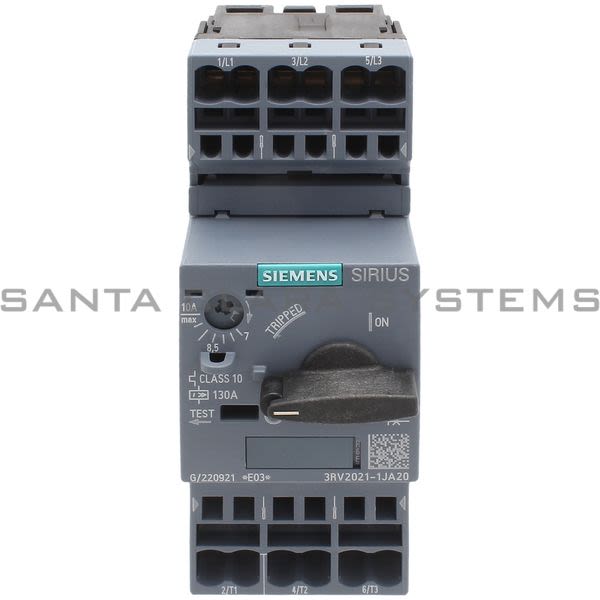 Siemens 3RV2021-1JA20 Motor Starter Protector | Sirius | 3RV2021-1JA20 Product Image