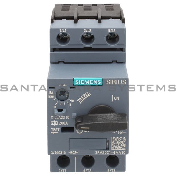 Siemens 3RV2021-4AA10 Motor Starter Protector | Sirius | 3RV2021-4AA10 Product Image