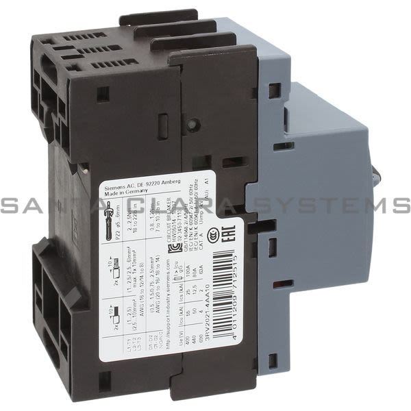 Siemens 3RV2021-4AA10 Motor Starter Protector | Sirius | 3RV2021-4AA10 Product Image