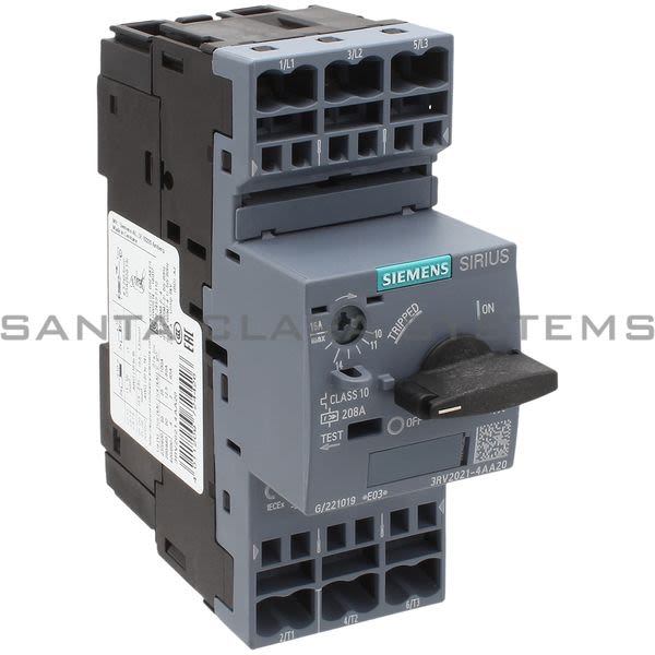 Siemens 3RV2021-4AA20 Motor Starter Protector | Sirius | 3RV2021-4AA20 Product Image
