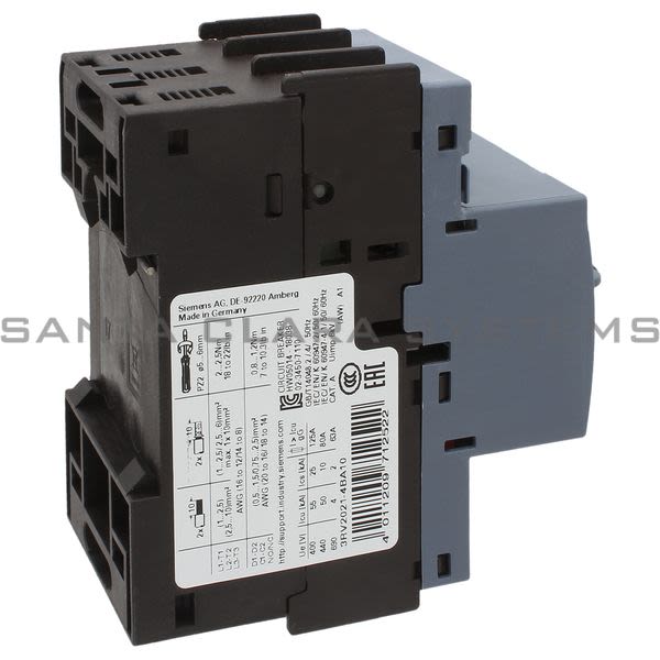 Siemens 3RV2021-4BA10 Motor Starter Protector | Sirius | 3RV2021-4BA10 Product Image