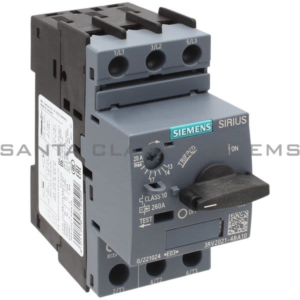 Siemens 3RV2021-4BA10-0DA0 Motor Starter Protector Product Image