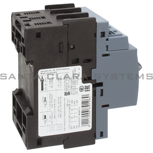 Siemens 3RV2021-4BA15 Motor Starter Protector | Sirius | 3RV2021-4BA15 Product Image