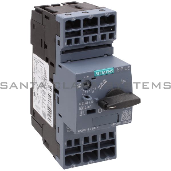 Siemens 3RV2021-4BA20 Motor Starter Protector | Sirius | 3RV2021-4BA20 Product Image
