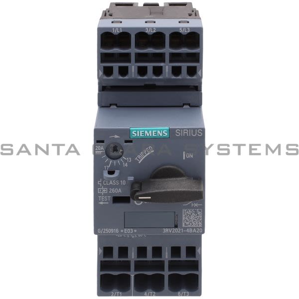 Siemens 3RV2021-4BA20 Motor Starter Protector | Sirius | 3RV2021-4BA20 Product Image