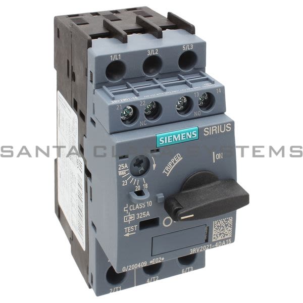 Siemens 3RV2021-4DA15 Motor Starter Protector | Sirius | 3RV2021-4DA15 Product Image