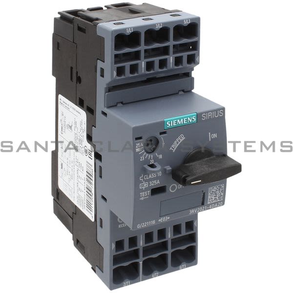 Siemens 3RV2021-4DA20 Motor Starter Protector | Sirius | 3RV2021-4DA20 Product Image