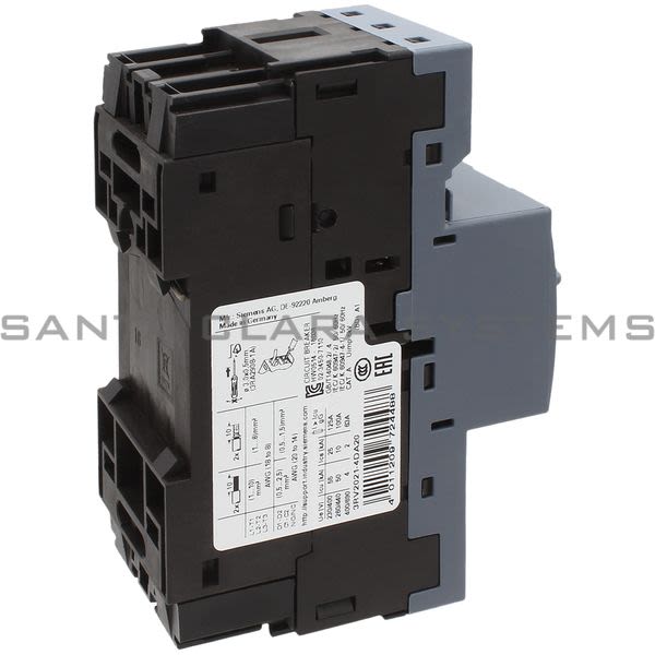 Siemens 3RV2021-4DA20 Motor Starter Protector | Sirius | 3RV2021-4DA20 Product Image