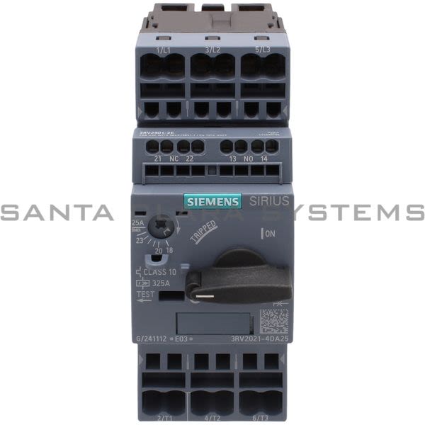 Siemens 3RV2021-4DA25 Motor Starter Protector | Sirius | 3RV2021-4DA25 Product Image