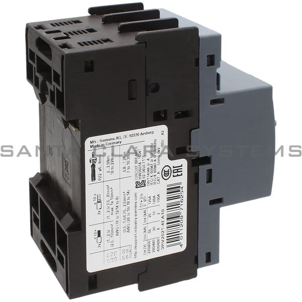 Siemens 3RV2021-4EA10 Motor Starter Protector | Sirius | 3RV2021-4EA10 Product Image
