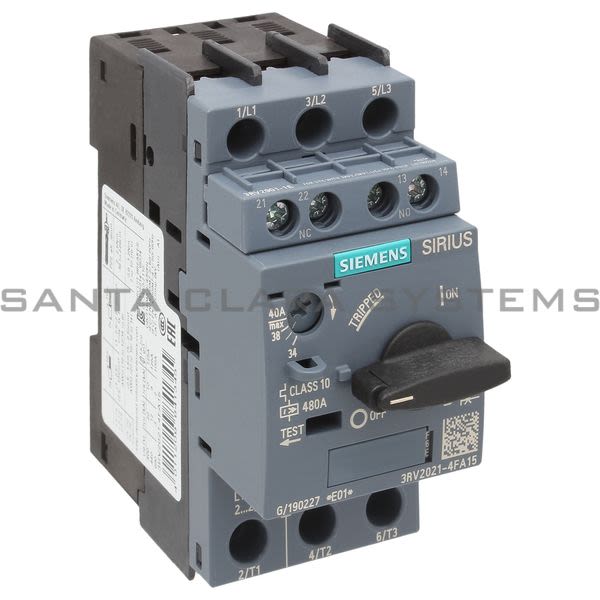 Siemens 3RV2021-4FA15 Motor Starter Protector | Sirius | 3RV2021-4FA15 Product Image