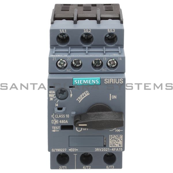 Siemens 3RV2021-4FA15 Motor Starter Protector | Sirius | 3RV2021-4FA15 Product Image
