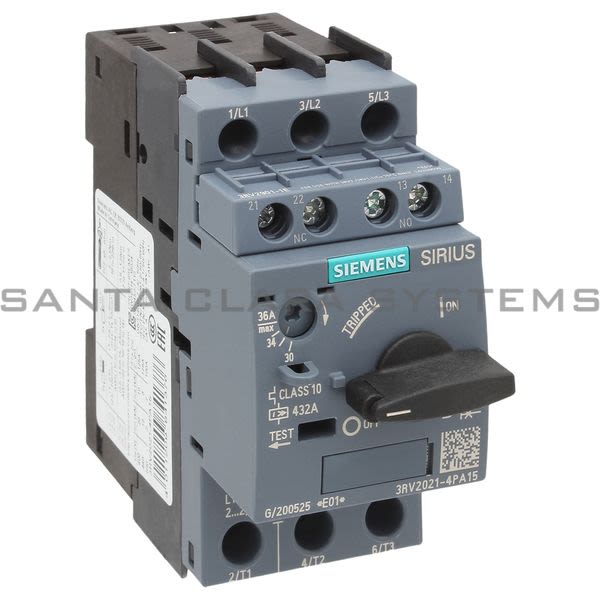 Siemens 3RV2021-4PA15 Motor Starter Protector | Sirius | 3RV2021-4PA15 Product Image