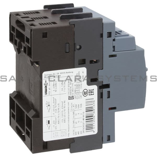 Siemens 3RV2021-4PA15 Motor Starter Protector | Sirius | 3RV2021-4PA15 Product Image