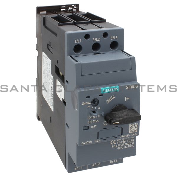 Siemens 3RV2031-4DA10 Motor Starter Protector | Sirius | 3RV2031-4DA10 Product Image