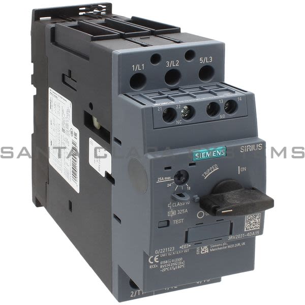 Siemens 3RV2031-4DA15 Motor Starter Protector | Sirius | 3RV2031-4DA15 Product Image