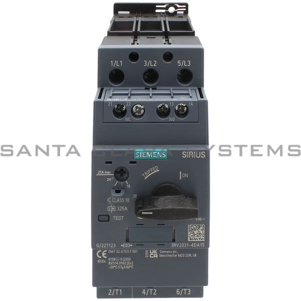 Siemens 3RV2031-4DA15 Motor Starter Protector | Sirius | 3RV2031-4DA15 Product Image