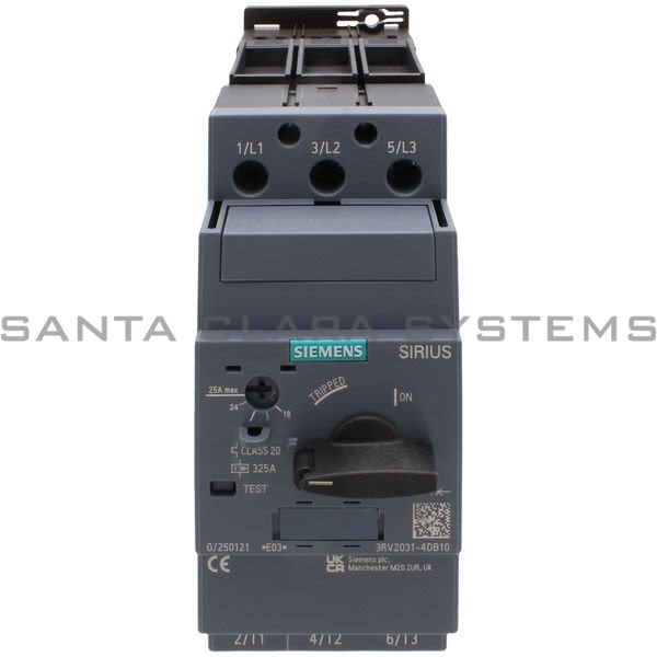Siemens 3RV2031-4DB10 Motor Starter Protector | Sirius | 3RV2031-4DB10 Product Image
