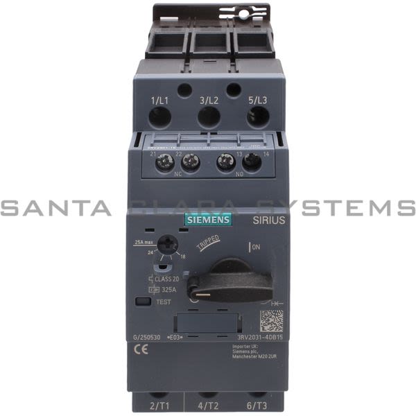 Siemens 3RV2031-4DB15 Motor Starter Protector | Sirius | 3RV2031-4DB15 Product Image