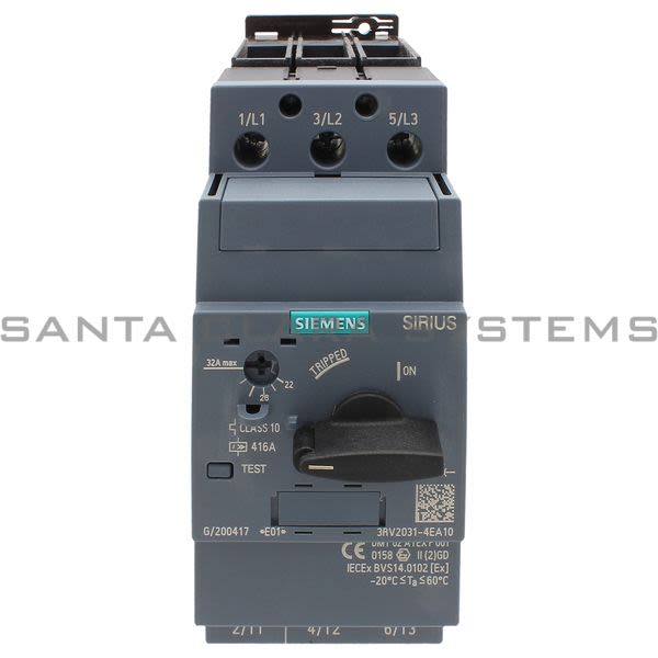 Siemens 3RV2031-4EA10 Motor Starter Protector | Sirius | 3RV2031-4EA10 Product Image