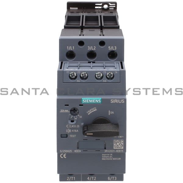 Siemens 3RV2031-4EB15 Motor Starter Protector | Sirius | 3RV2031-4EB15 Product Image