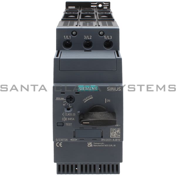 Siemens 3RV2031-4JB10 Motor Starter Protector | Sirius | 3RV2031-4JB10 Product Image