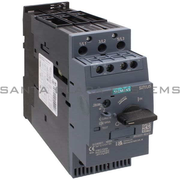 Siemens 3RV2031-4KA15 Motor Starter Protector | Sirius | 3RV2031-4KA15 Product Image