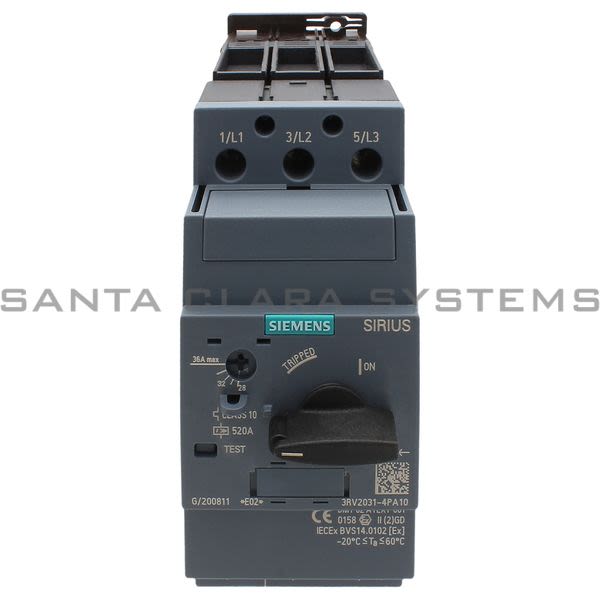 Siemens 3RV2031-4PA10 Motor Starter Protector | Sirius | 3RV2031-4PA10 Product Image