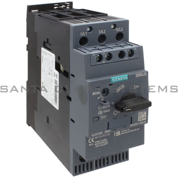 Siemens 3RV2031-4RA15 Motor Starter Protector | Sirius | 3RV2031-4RA15 Product Image