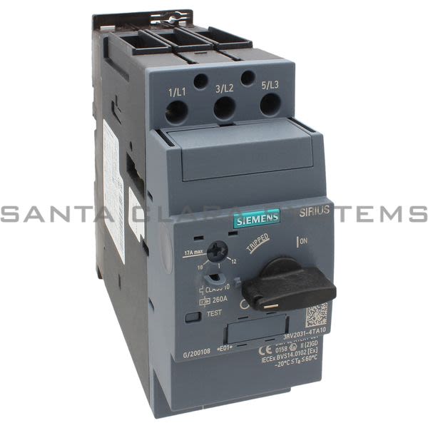 Siemens 3RV2031-4TA10 Motor Starter Protector | Sirius | 3RV2031-4TA10 Product Image