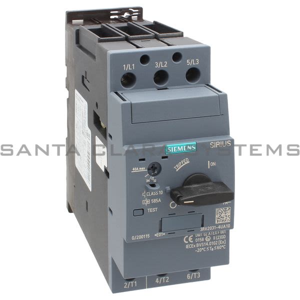 Siemens 3RV2031-4UA10 Motor Starter Protector | Sirius | 3RV2031-4UA10 Product Image