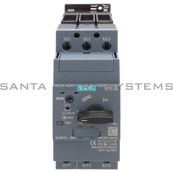 Siemens 3RV2031-4UA10 Motor Starter Protector | Sirius | 3RV2031-4UA10 Product Image