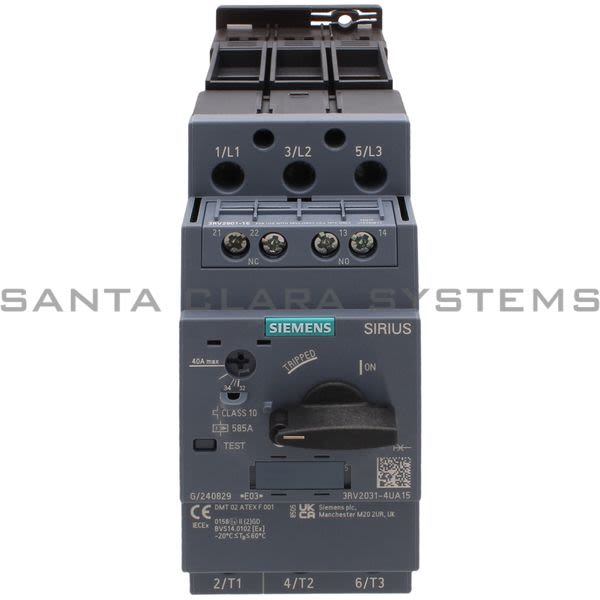Siemens 3RV2031-4UA15 Motor Starter Protector | Sirius | 3RV2031-4UA15 Product Image