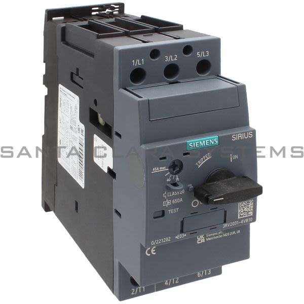 Siemens 3RV2031-4VB10 Motor Starter Protector | Sirius | 3RV2031-4VB10 Product Image