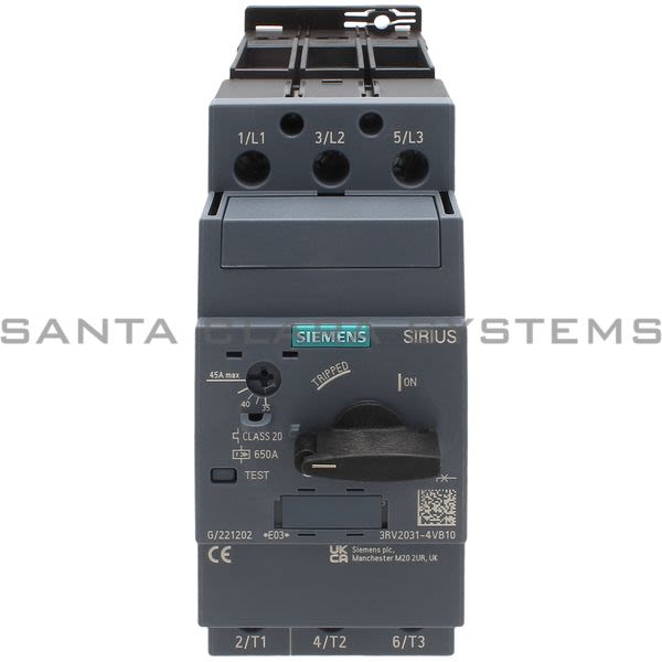 Siemens 3RV2031-4VB10 Motor Starter Protector | Sirius | 3RV2031-4VB10 Product Image