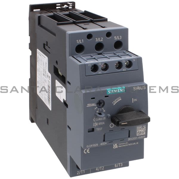 Siemens 3RV2031-4VB15 Motor Starter Protector | Sirius | 3RV2031-4VB15 Product Image