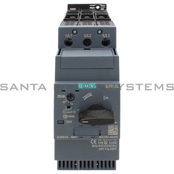Siemens 3RV2031-4XA10 Motor Starter Protector | Sirius | 3RV2031-4XA10 Product Image