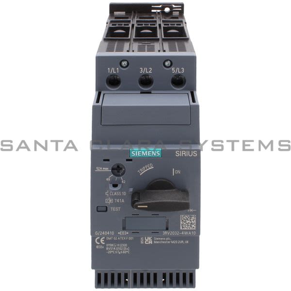 Siemens 3RV2032-4WA10 Motor Starter Protector | Sirius | 3RV2032-4WA10 Product Image