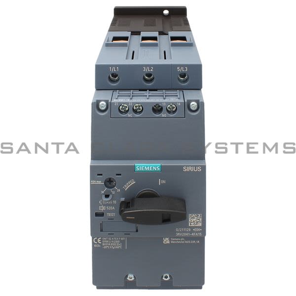 Siemens 3RV2041-4FA15 Motor Starter Protector | Sirius | 3RV2041-4FA15 Product Image