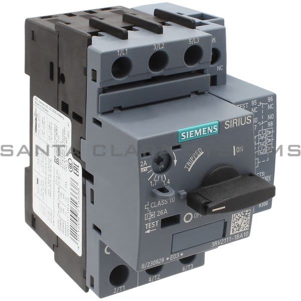 Siemens 3RV2111-1BA10 Motor Starter Protector Product Image
