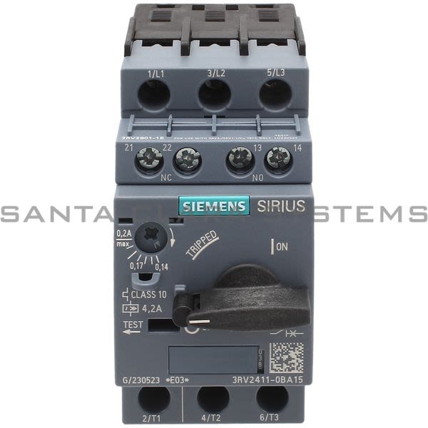 Siemens 3RV2411-0BA15 Motor Starter Protector | 3RV2411-0BA15 Product Image