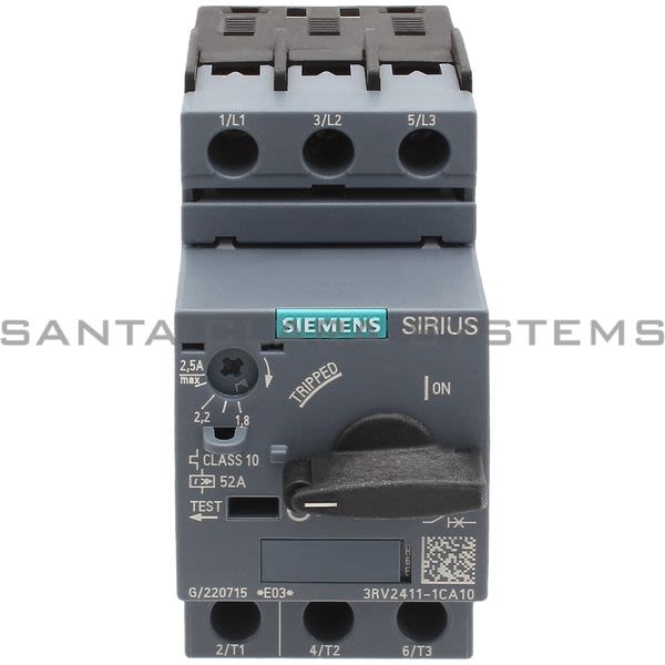 Siemens 3RV2411-1CA10 Motor Starter Protector | 3RV2411-1CA10 Product Image